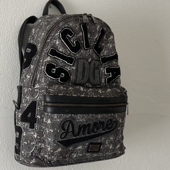 Dolce and Gabbana Sicilia Amore Patch Crown Bee Backpack (RARE-Runway Piece) - Picture 2 of 14